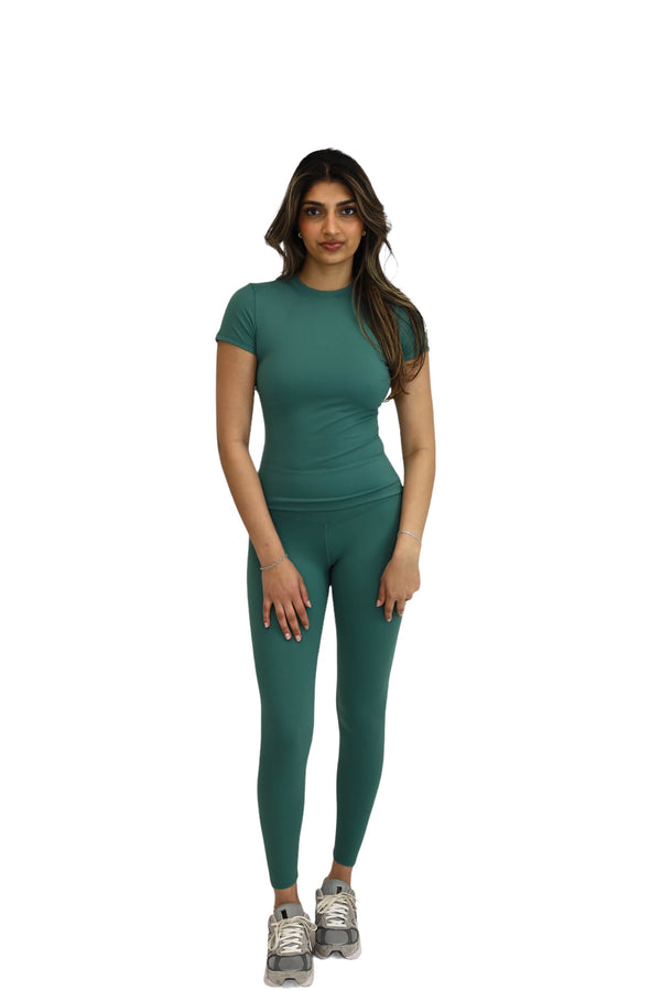 DOLCE GREEN COMPRESSION TEE SET